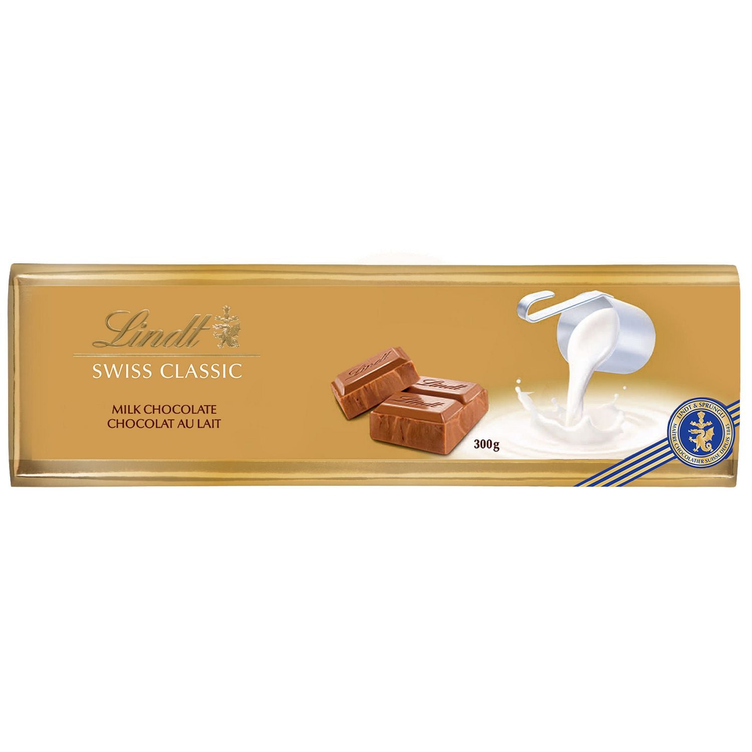 Tablette de chocolat au lait Lindt Swiss Gold 300 g