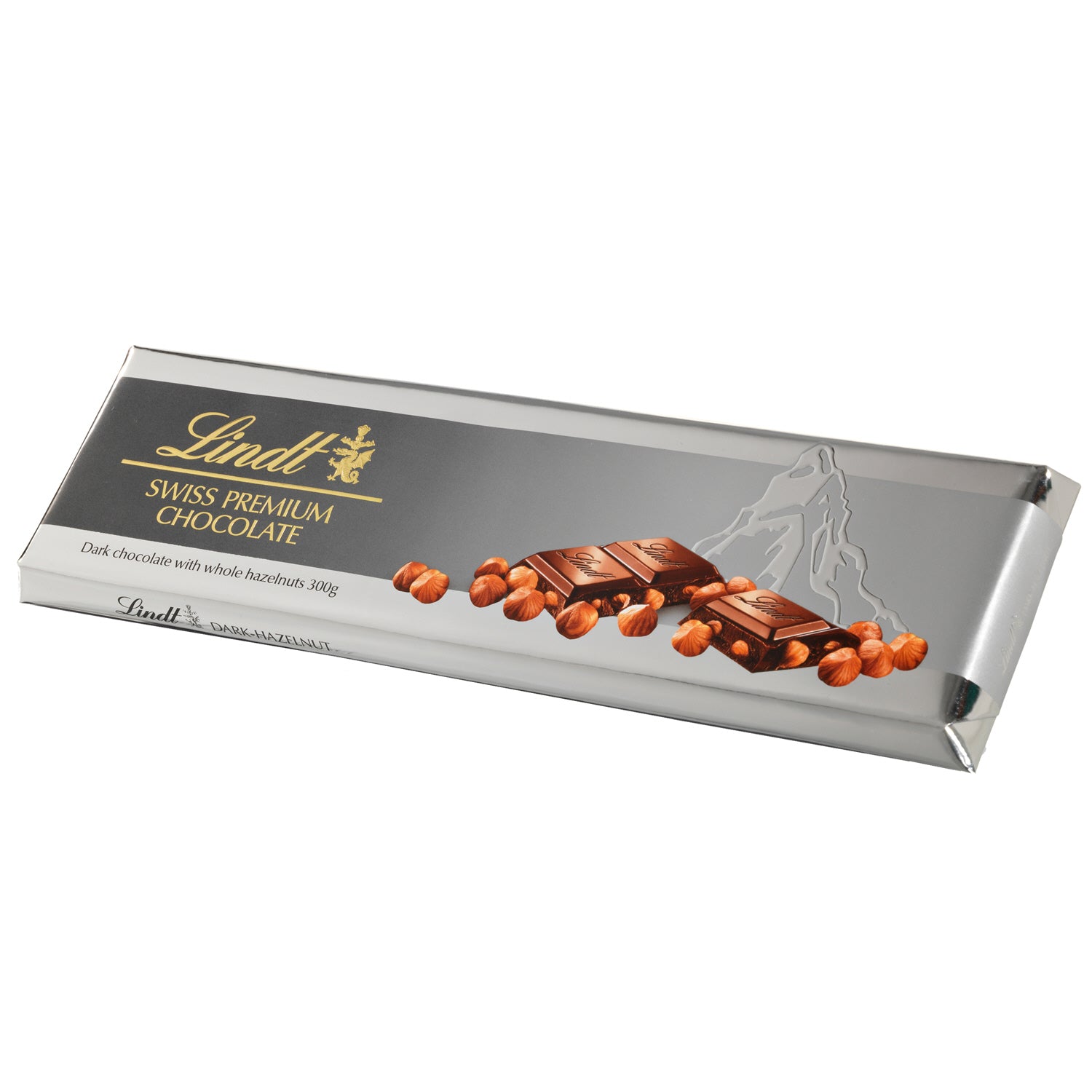 Lindt Swiss Dark Chocolate and Hazelnuts Bar 300g