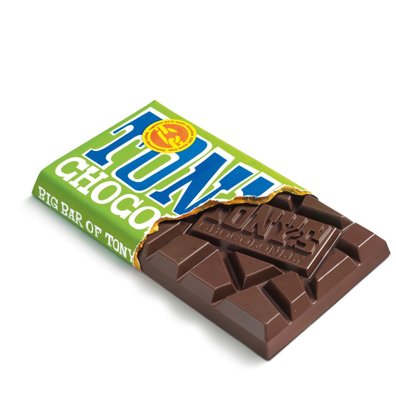 Barre chocolatée noire Tony's Chocolonely 51 % amandes et sel de mer 240 g